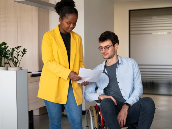 Our Melbourne NDIS support team assisting a client 